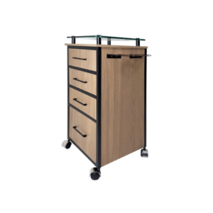 Gaveteiro Helena - Estrutura Metal cromado com vidro