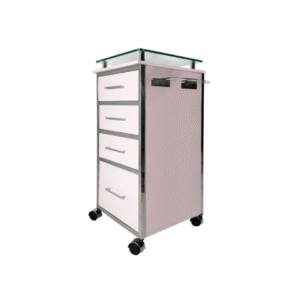 Gaveteiro Helena - Estrutura Metal cromado com vidro